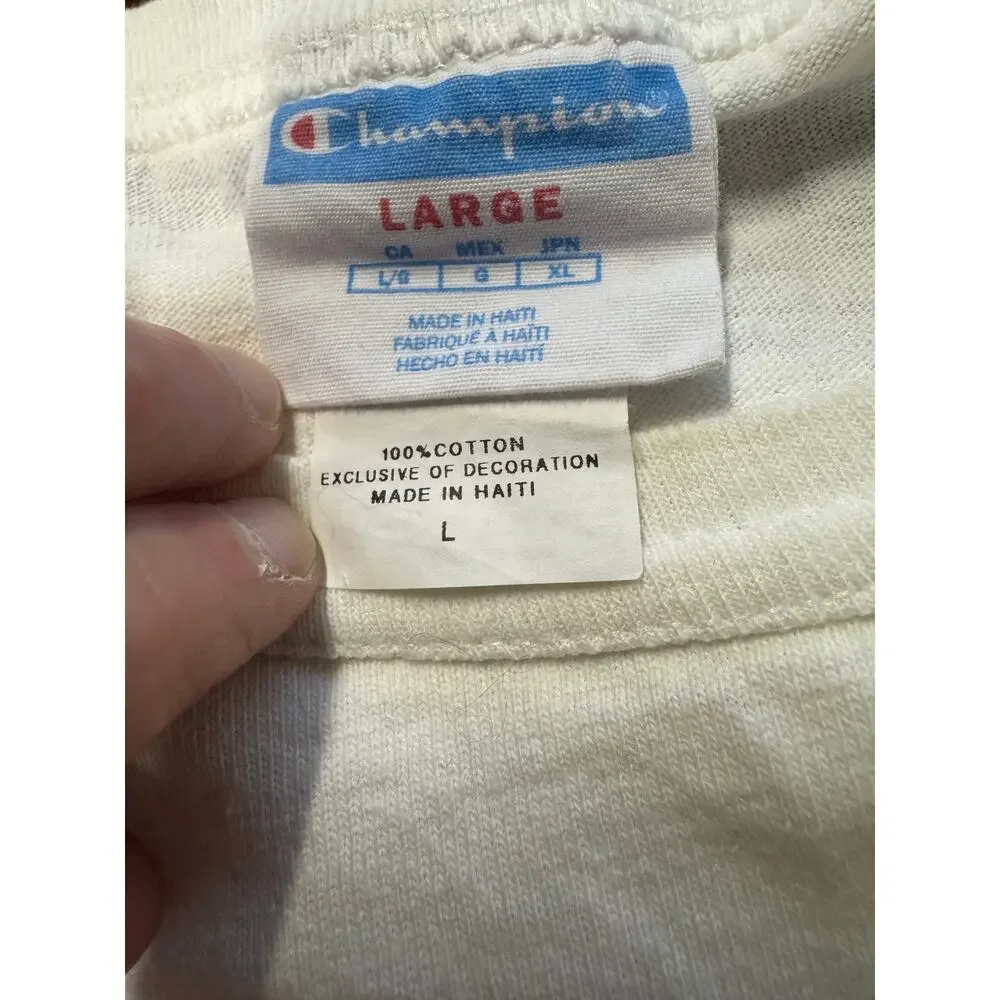 Vintage Champion Basketball Snowman Graphic Tee Men’s Large Y2K Shirt - Picture 2 of 4